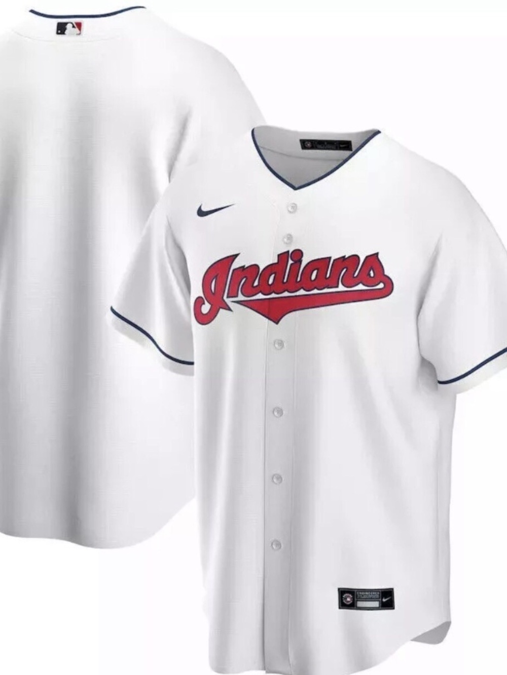 NWT men's XXL nike Cleveland Indians Baseball button up Jersey